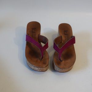 K. Jacques St. Tropez Magenta Pink Espadrille Wedge Sandals 38 EU/US 8 *